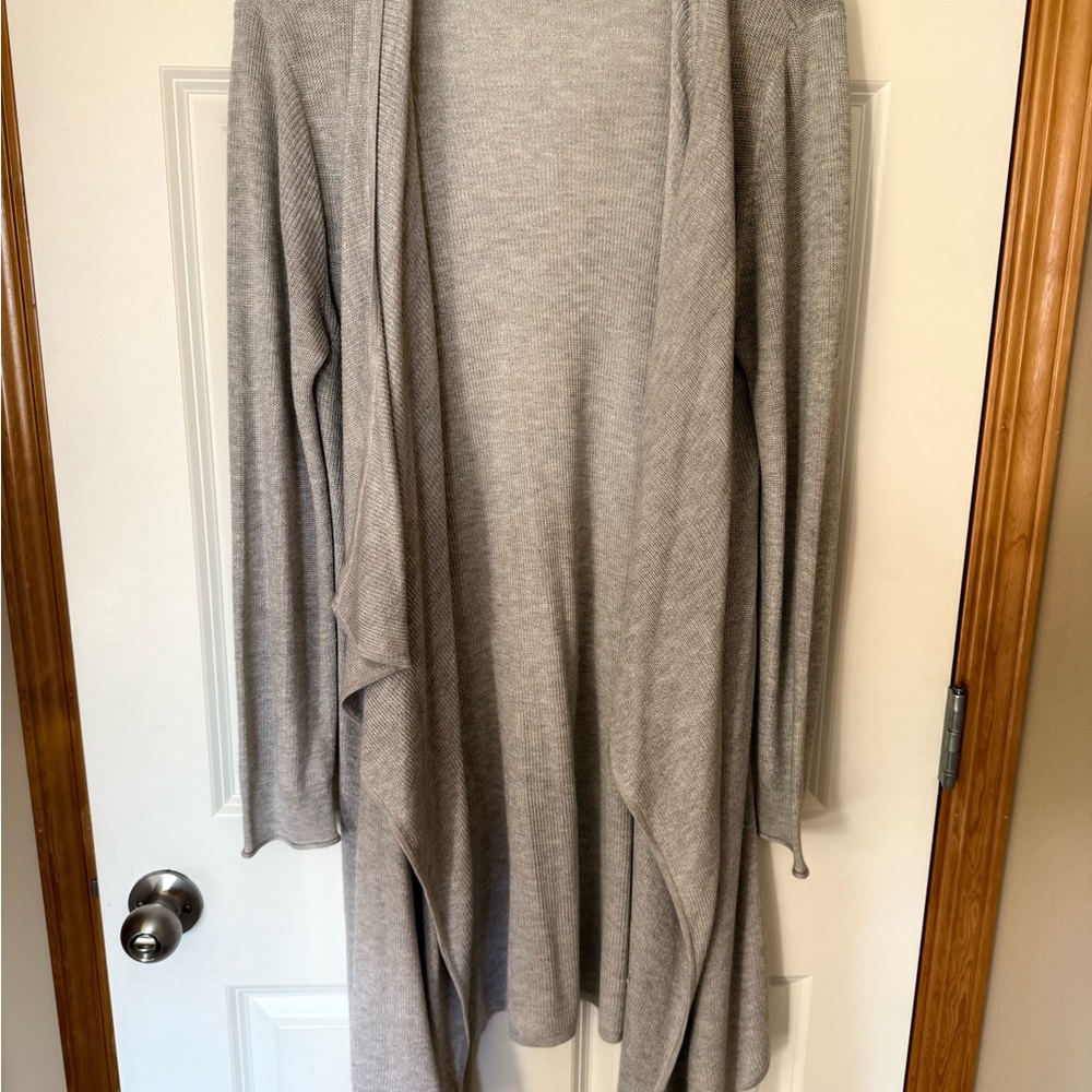 White House Black Market Light silver  Gray Cardigan